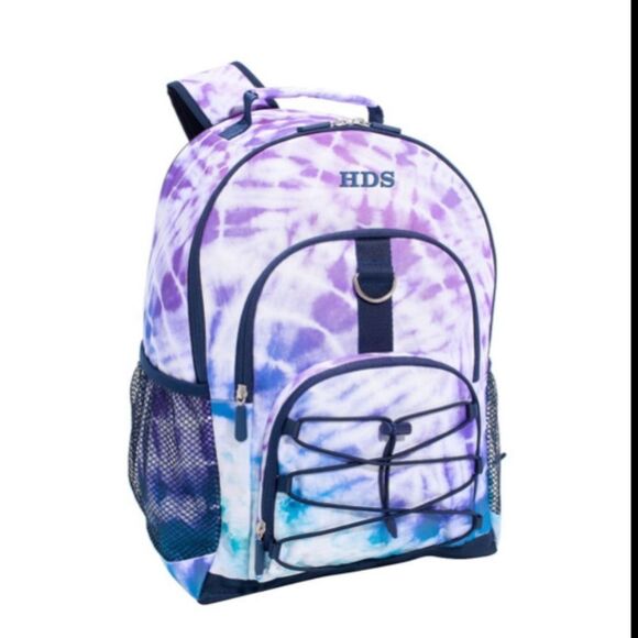 Pottery Barn Teen Gear-Up Purple/Navy Laguna Recycled Tie-Dye Backpack&Lunchbox - Picture 2 of 16